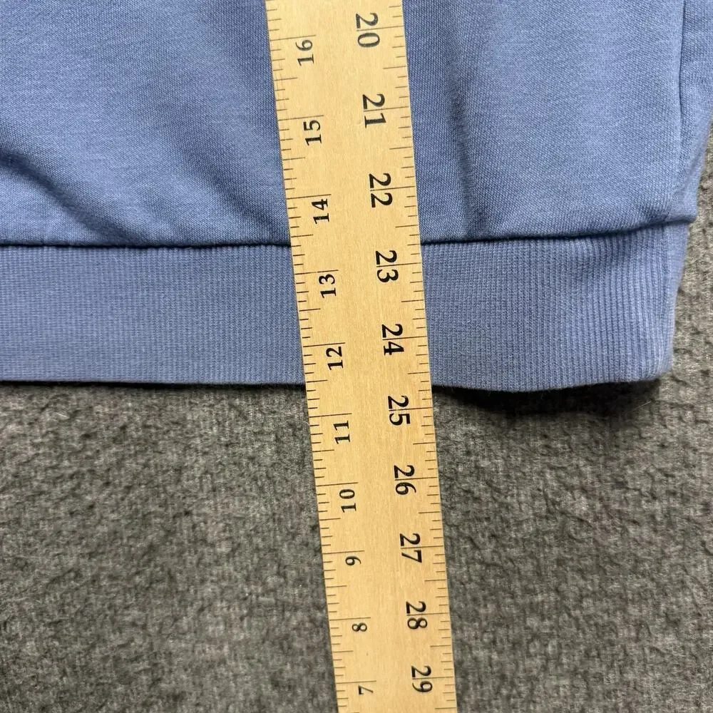 Adidas Sweatshirt Youth Large 16-18 Blue Long Sleeve Logo - Picture 6 of 6
